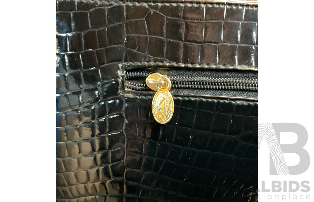 Goldcrest Chic Crossbody Bag with Handle & Joan Weisz Navy Handbag & Piper Black Crossbody Bag - Lot of 3