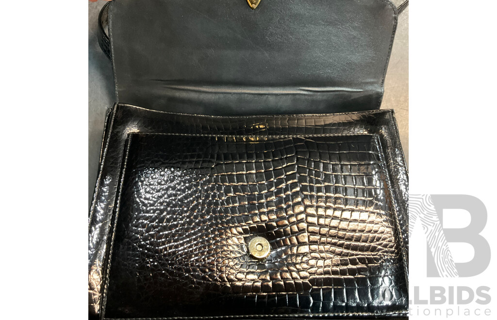 Goldcrest Chic Crossbody Bag with Handle & Joan Weisz Navy Handbag & Piper Black Crossbody Bag - Lot of 3