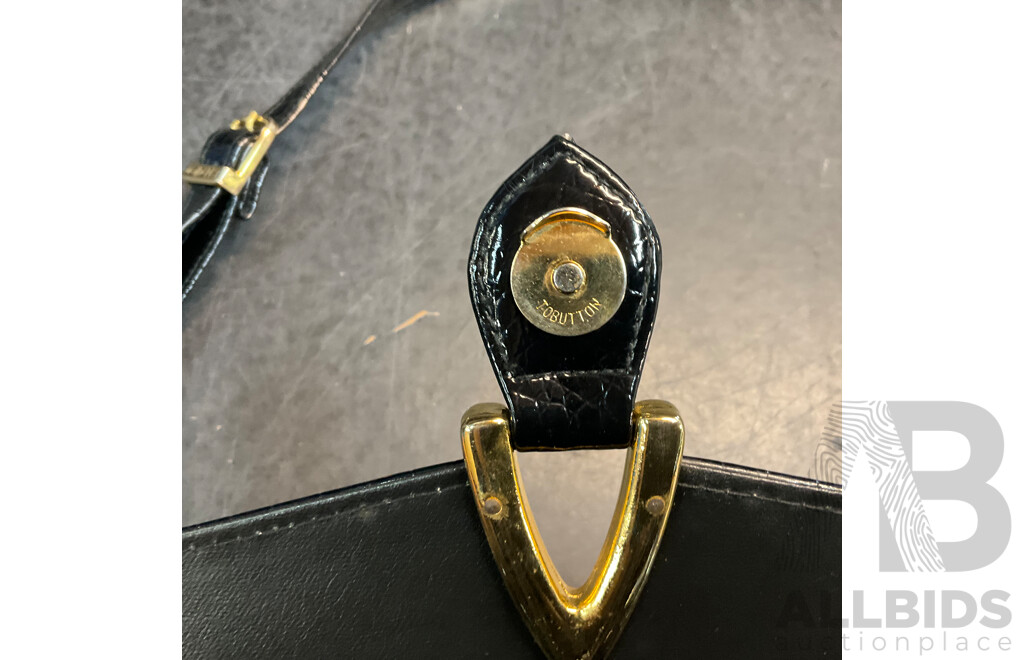 Goldcrest Chic Crossbody Bag with Handle & Joan Weisz Navy Handbag & Piper Black Crossbody Bag - Lot of 3