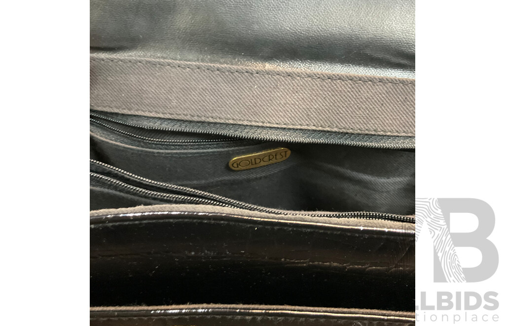 Goldcrest Chic Crossbody Bag with Handle & Joan Weisz Navy Handbag & Piper Black Crossbody Bag - Lot of 3