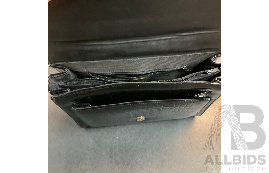 Goldcrest Chic Crossbody Bag with Handle & Joan Weisz Navy Handbag & Piper Black Crossbody Bag - Lot of 3