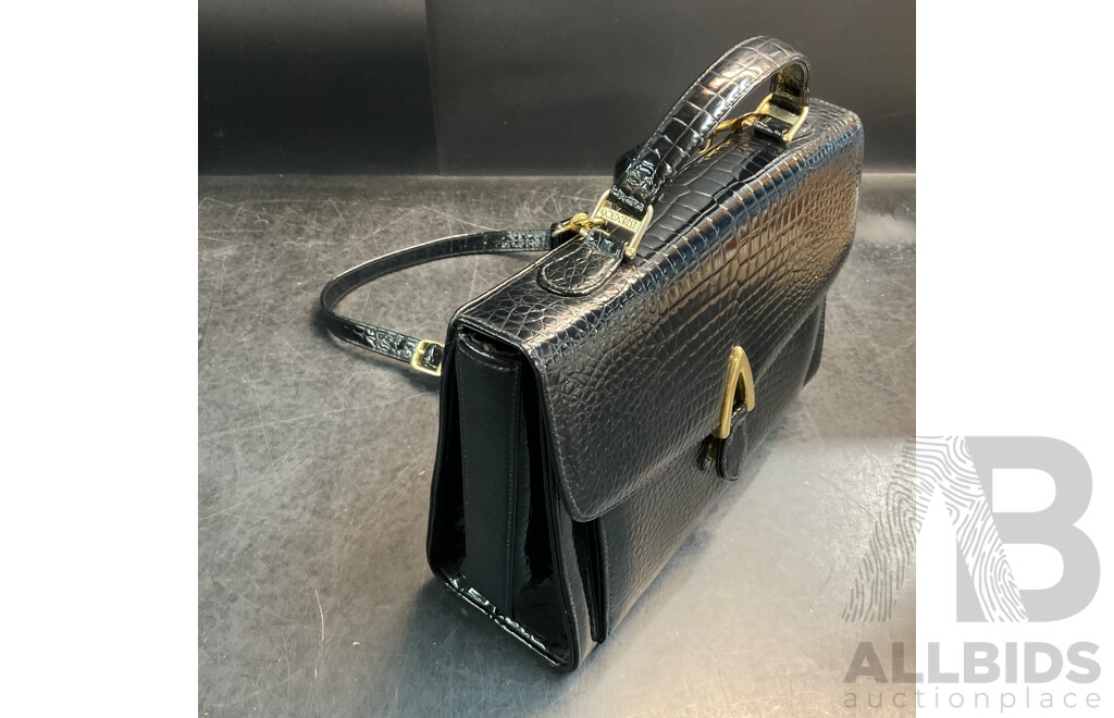 Goldcrest Chic Crossbody Bag with Handle & Joan Weisz Navy Handbag & Piper Black Crossbody Bag - Lot of 3