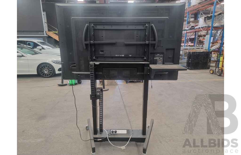 Sharp (PN-70SC3) 70-Inch Interactive Whiteboard Monitor Mounted on Ultralift Australia Wheeled Stand