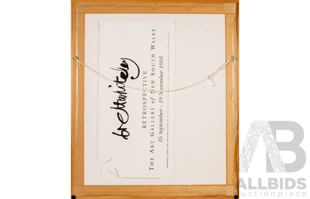 Brett Whiteley, (20th Century, Australian, 1939-1992), Summer at Carcoar (1977), Reproduction Poster Print for Art Gallery of NSW Whiteley Retrospective (1995), 83 x 70 cm (frame)