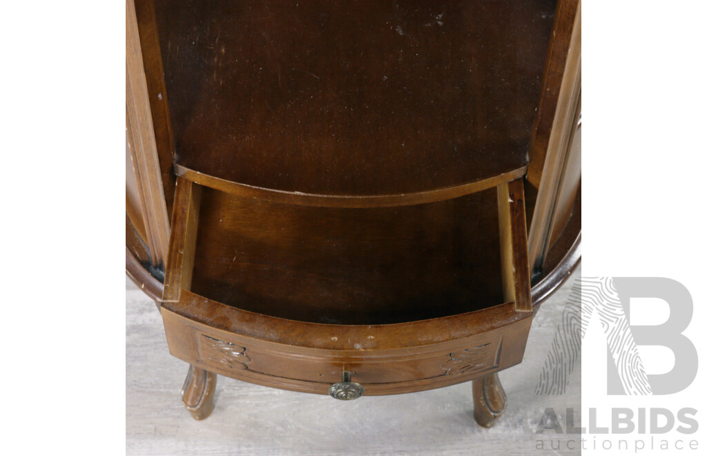Italian Oval Two Drawer Side Cabinet