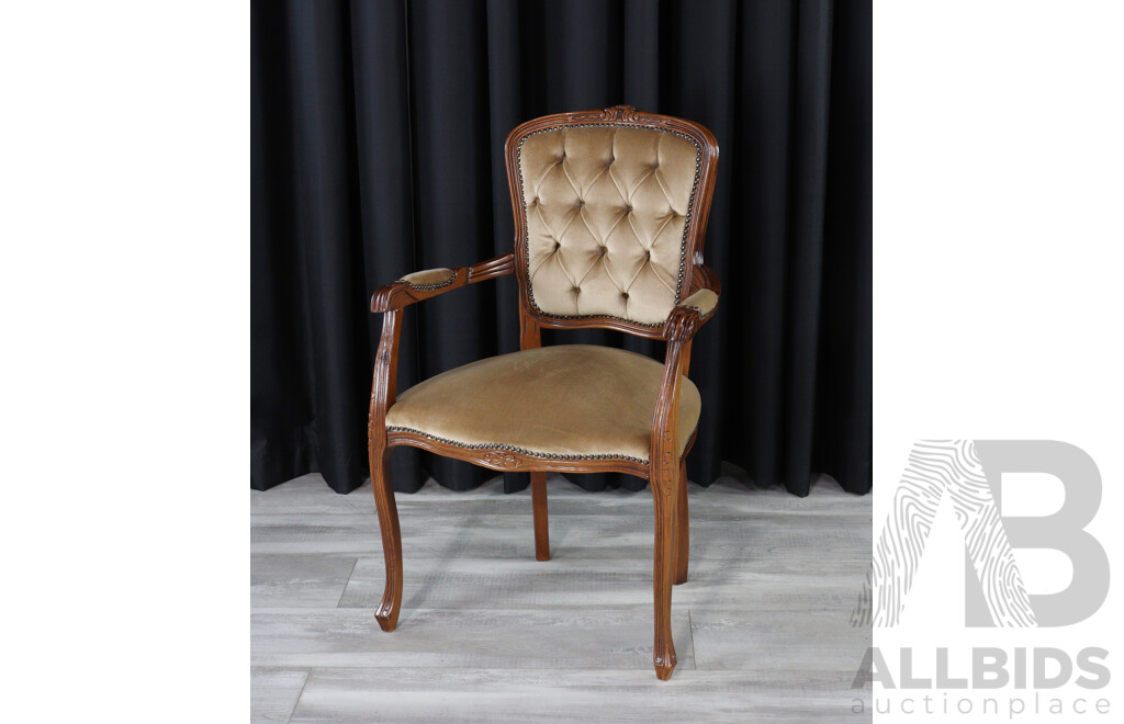 Buttoned Back French Style Carver