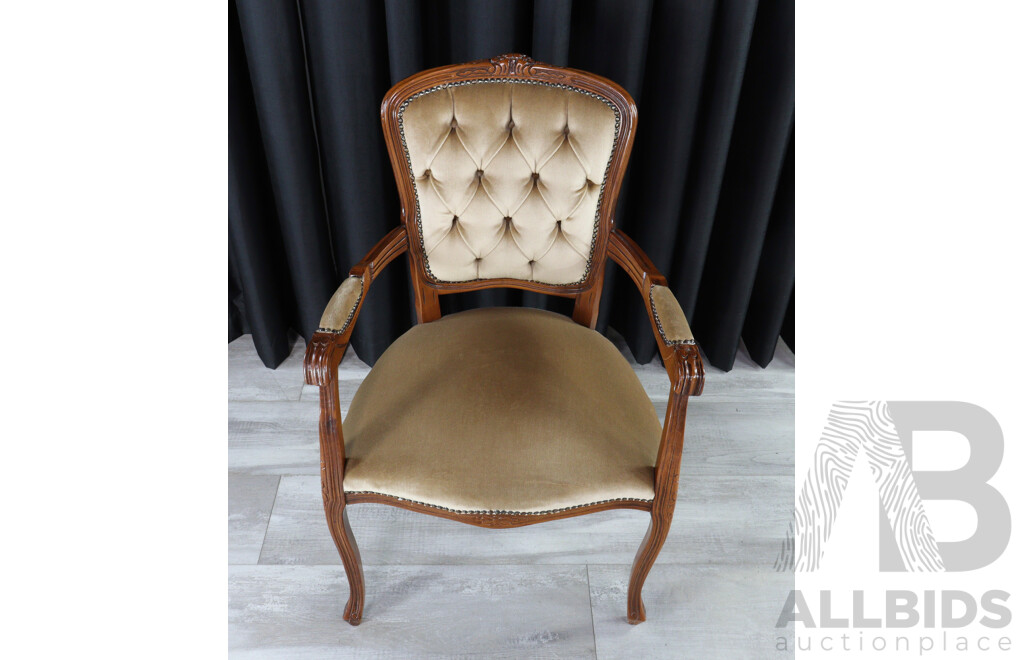 Buttoned Back French Style Carver