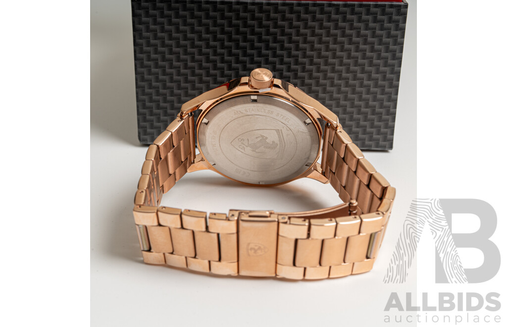 Scuderia Ferrari 47.7mm Rose Gold Watch, Model 830816