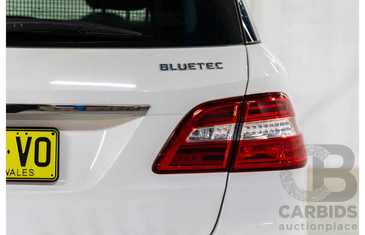 11/2014 Mercedes-Benz ML250 CDI Bluetec (4x4) 166 4d Wagon Polar White Turbo Diesel 2.1L