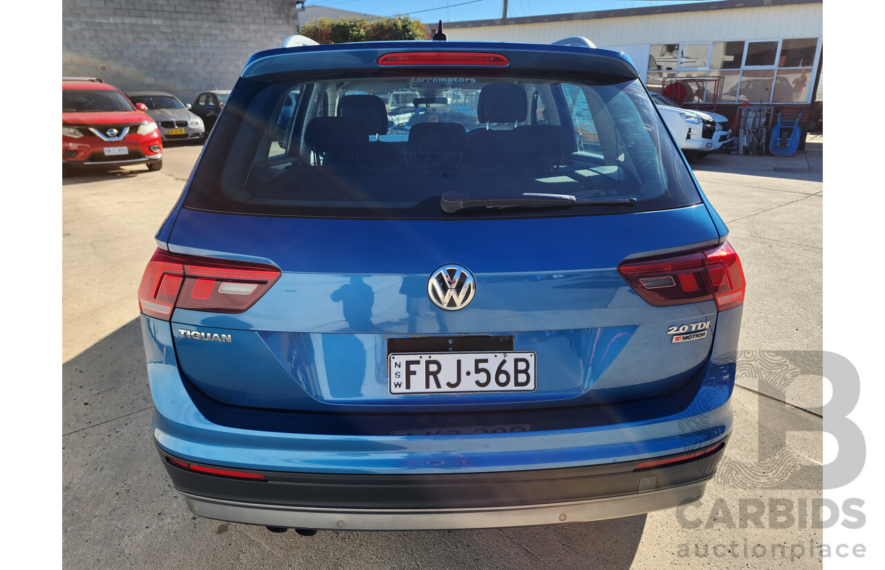 12/2016 Volkswagen Tiguan 110 TDI Comfortline 5NA MY16 4d Wagon Blue 2.0L