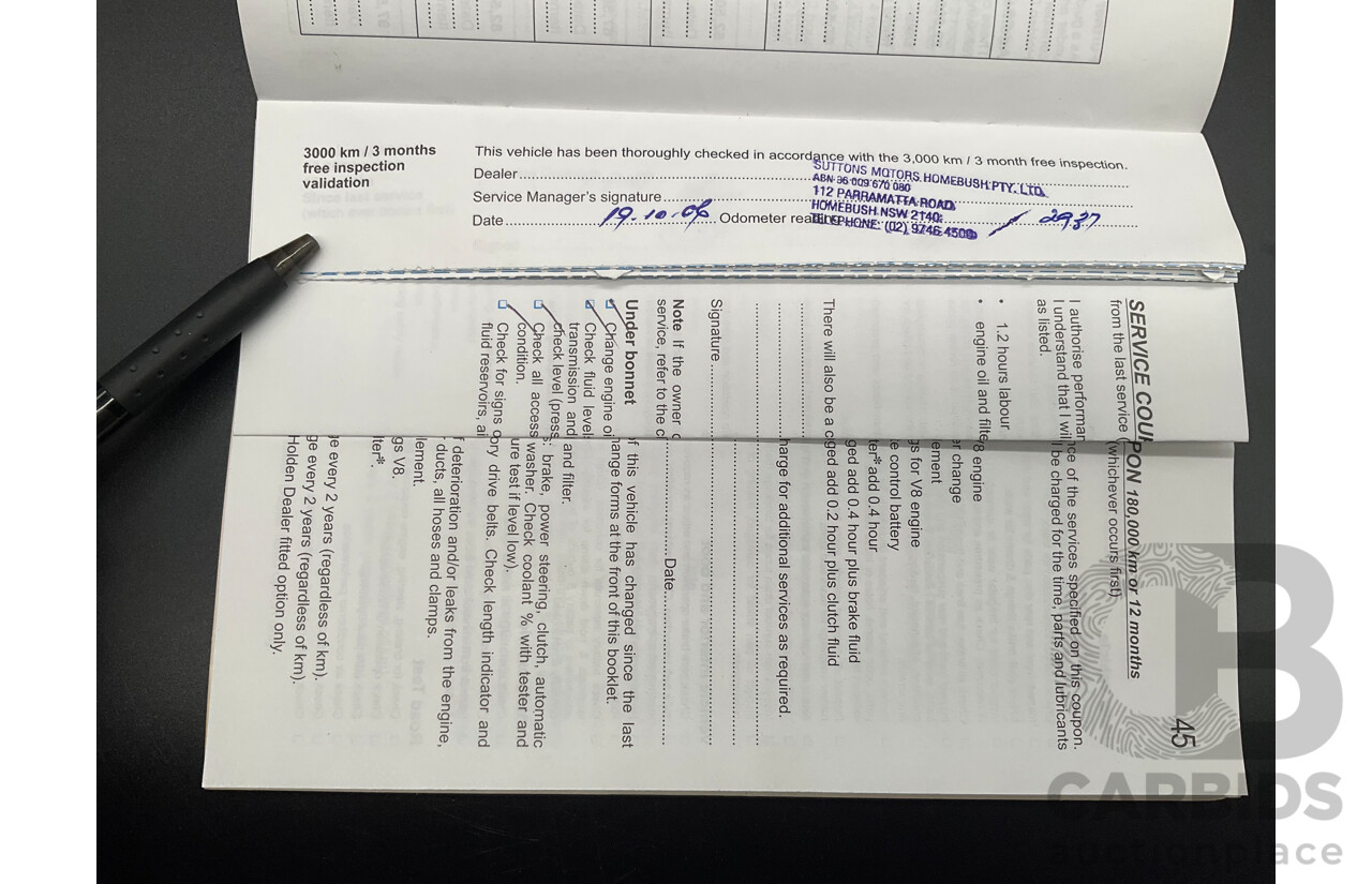 9/2006 Holden Calais VE 4d Sedan Sandstorm Gold Metallic V6 3.6L