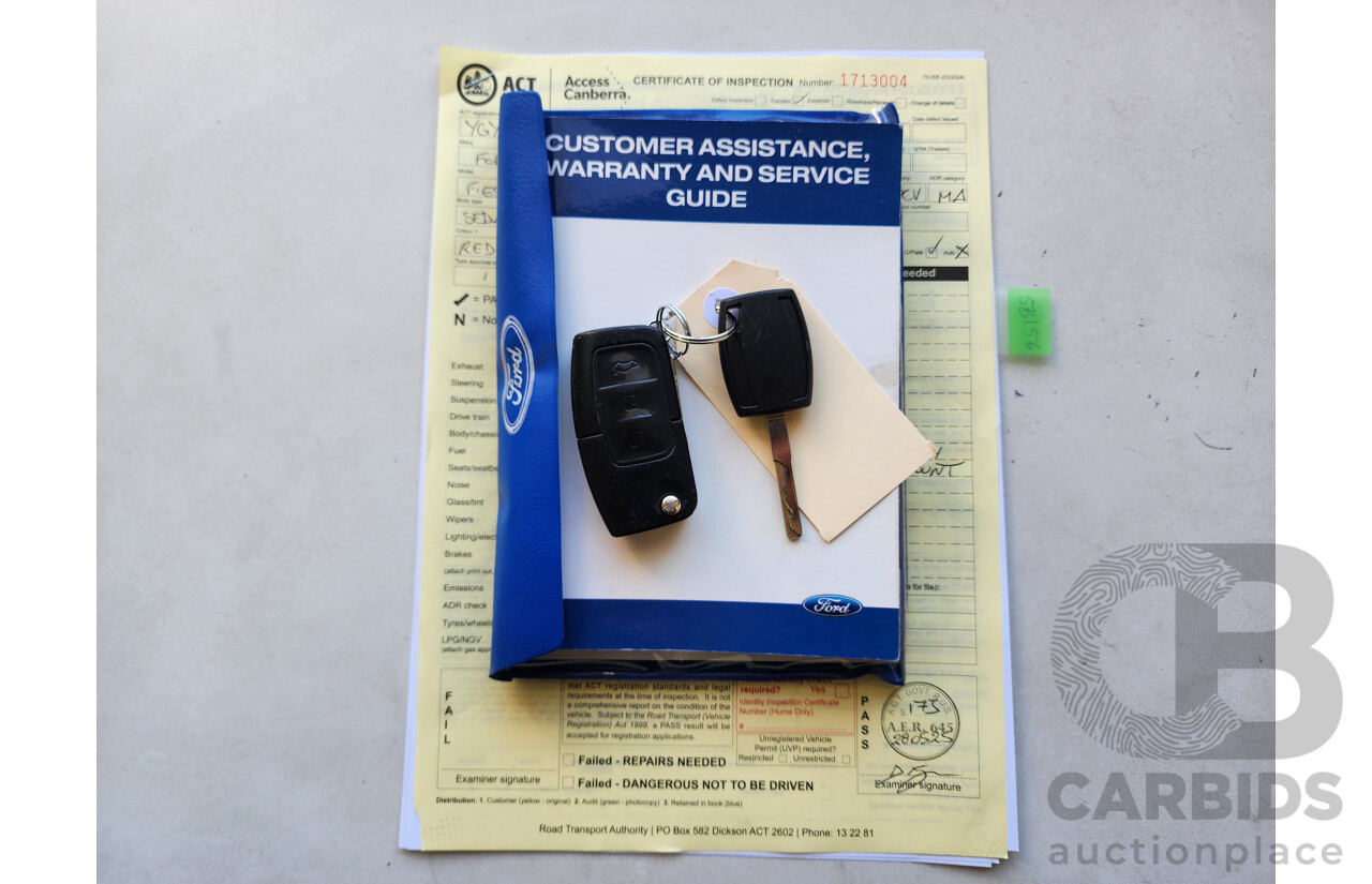 9/2010 Ford Fiesta CL WS 5d Hatchback Red 1.6L