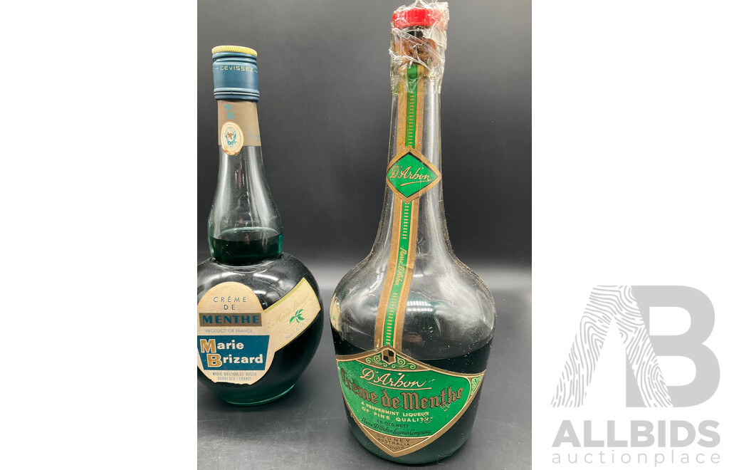 Collection of 1960's Matson Lines Cruise Ship Menus, Assorted Vintage Spirits - COINTREAU, MARIE BRIZARD and D'ARBON