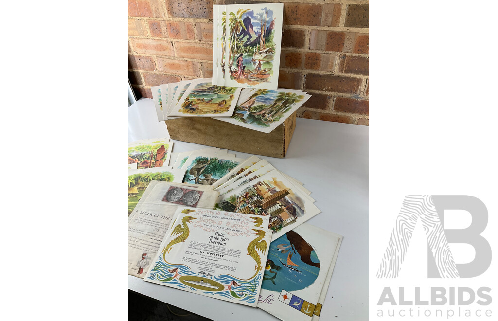 Collection of 1960's Matson Lines Cruise Ship Menus, Assorted Vintage Spirits - COINTREAU, MARIE BRIZARD and D'ARBON