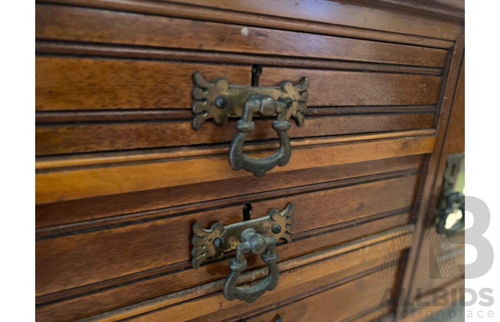 Early 20th Century Cedar Nine Drawer Dresser Top