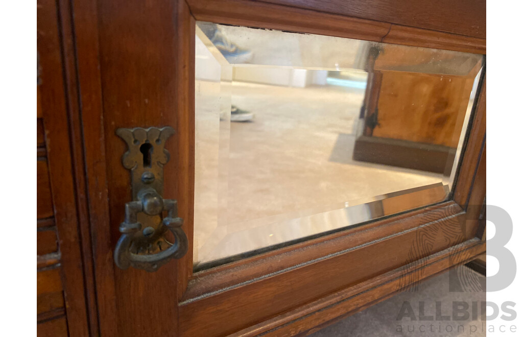 Early 20th Century Cedar Nine Drawer Dresser Top