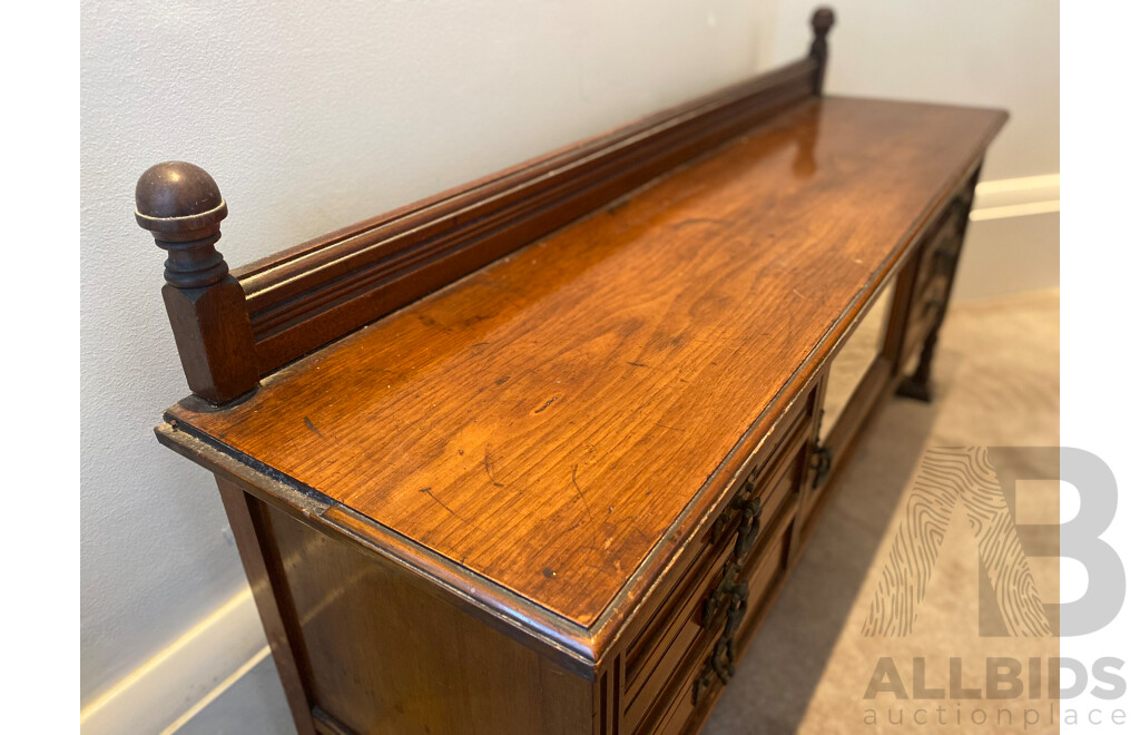 Early 20th Century Cedar Nine Drawer Dresser Top