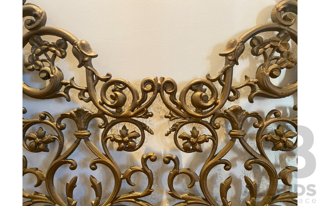 Cast Metal Rococo Style Bedhead