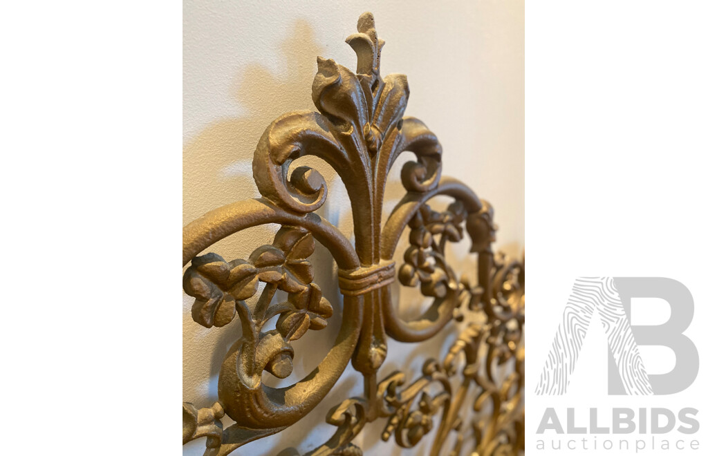 Cast Metal Rococo Style Bedhead