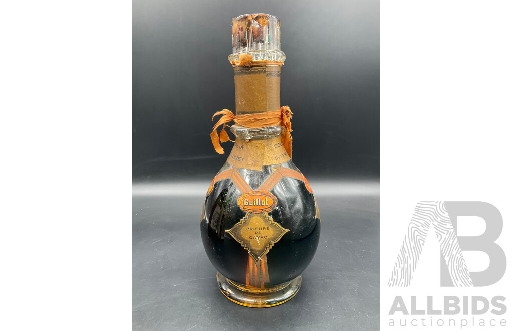 Assorted Vintage Spirits - GUILLAT Liqueurs - Four Comparment Bottle, Pernod Fils, Noilly Prat & Co Vermouoth  - Lot of 3