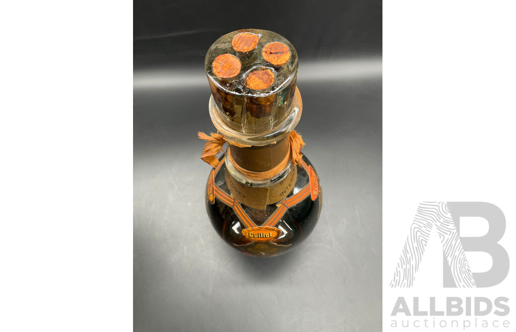 Assorted Vintage Spirits - GUILLAT Liqueurs - Four Comparment Bottle, Pernod Fils, Noilly Prat & Co Vermouoth  - Lot of 3