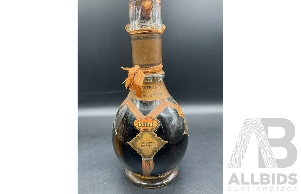 Assorted Vintage Spirits - GUILLAT Liqueurs - Four Comparment Bottle, Pernod Fils, Noilly Prat & Co Vermouoth  - Lot of 3