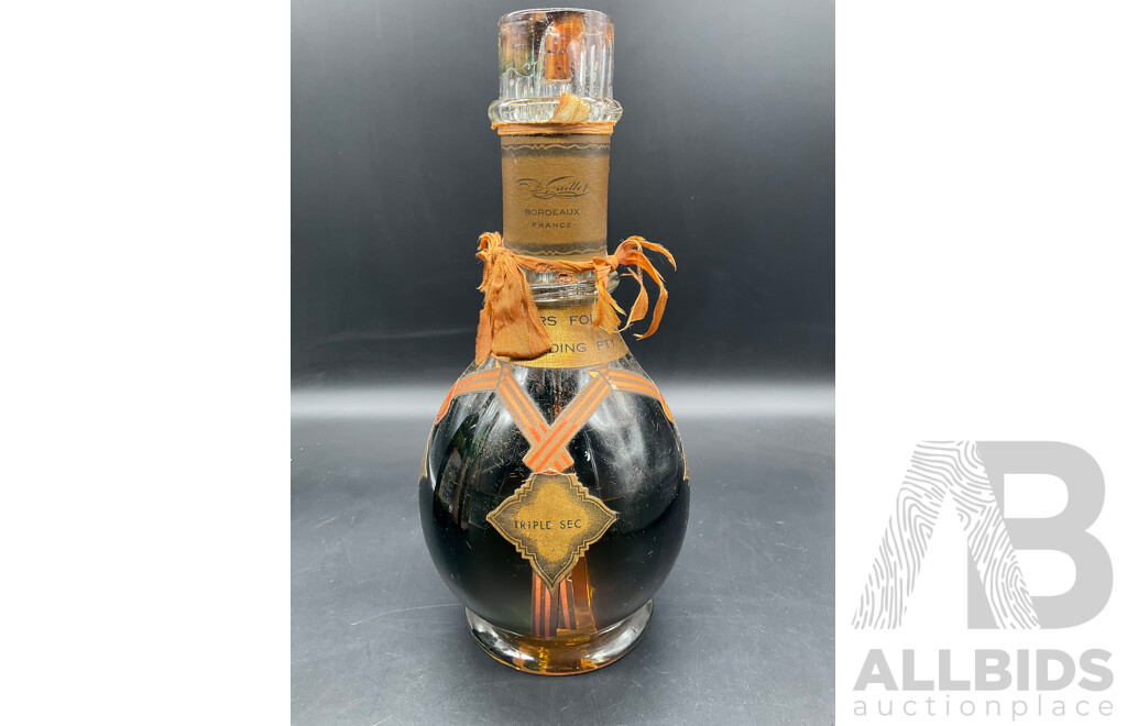 Assorted Vintage Spirits - GUILLAT Liqueurs - Four Comparment Bottle, Pernod Fils, Noilly Prat & Co Vermouoth  - Lot of 3