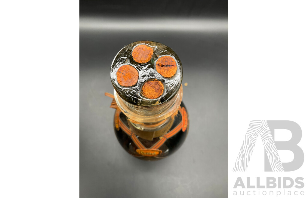 Assorted Vintage Spirits - GUILLAT Liqueurs - Four Comparment Bottle, Pernod Fils, Noilly Prat & Co Vermouoth  - Lot of 3