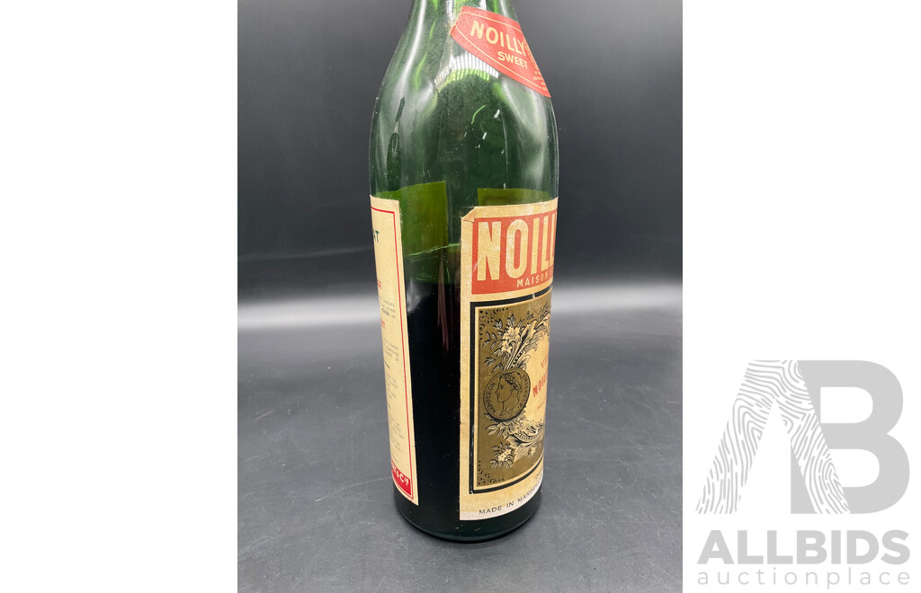 Assorted Vintage Spirits - GUILLAT Liqueurs - Four Comparment Bottle, Pernod Fils, Noilly Prat & Co Vermouoth  - Lot of 3