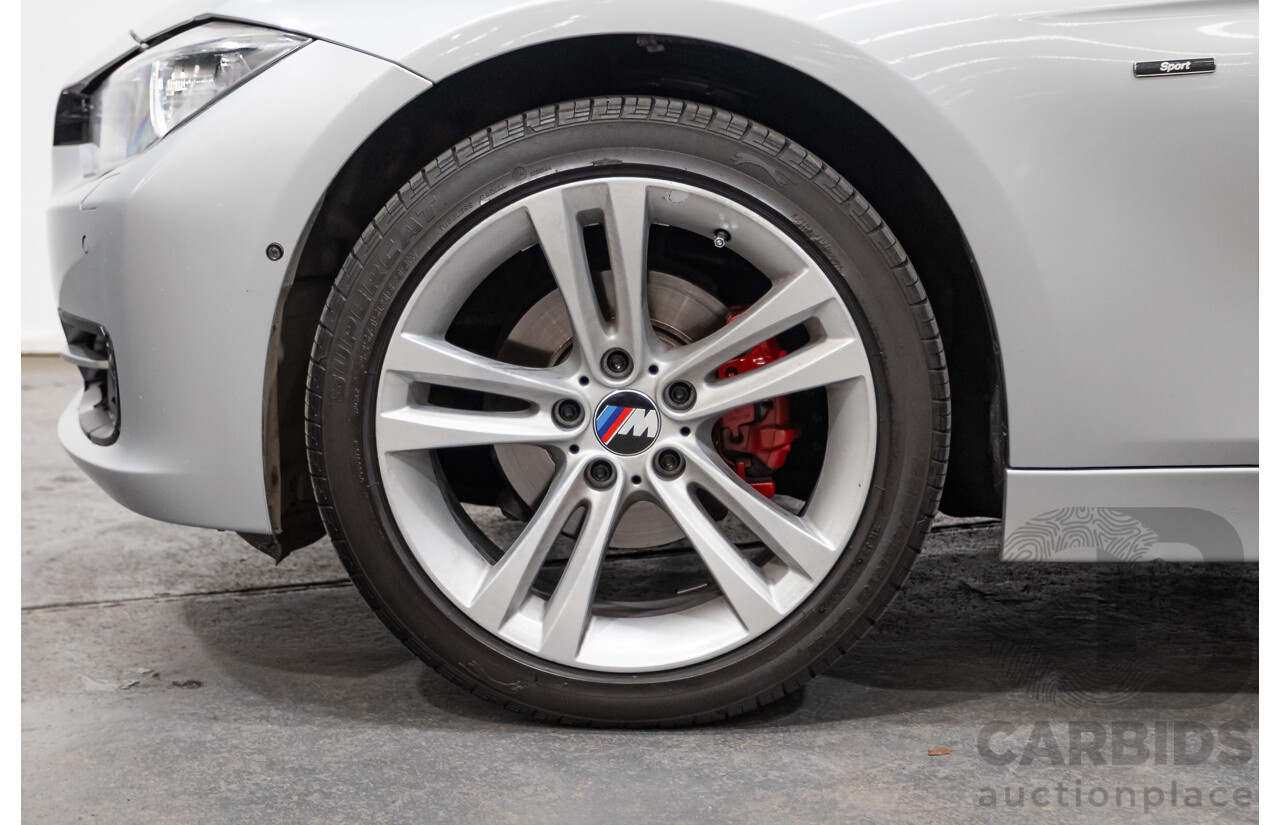 7/2015 BMW 320i Sport Line F30 MY15 4d Sedan Glacier Silver Metallic Turbo 2.0L
