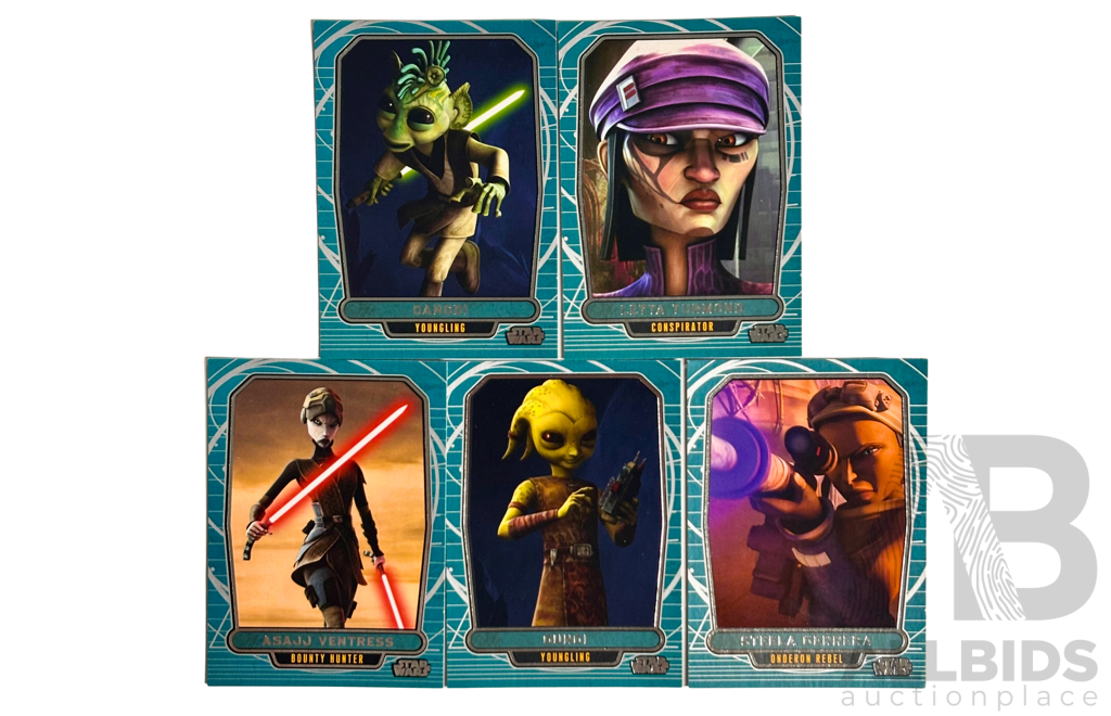 2013 Topps Star Wars Galactic Files Series 2 - 5 Card Set