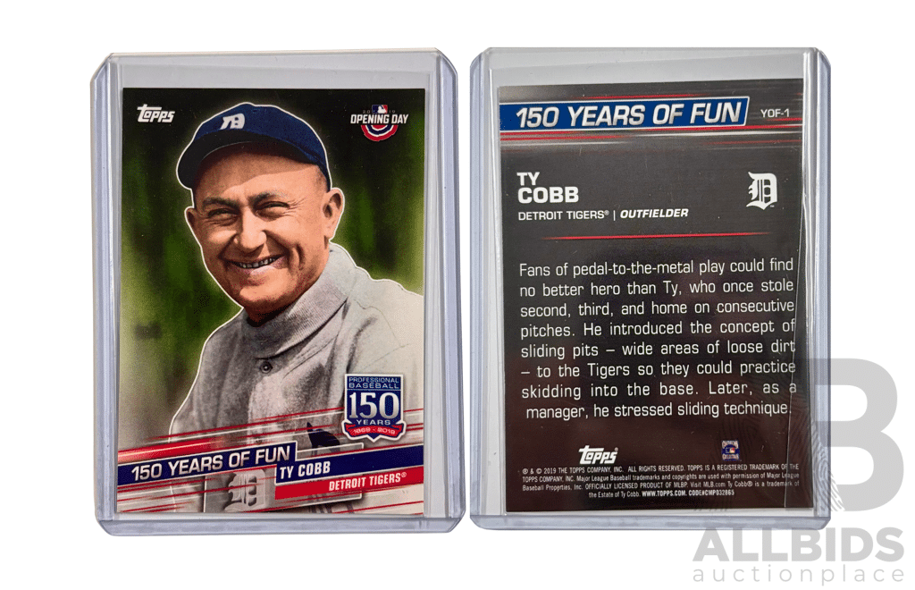 Ty Cobb 150 Years Of Fun Detroit Tigers Topps Card