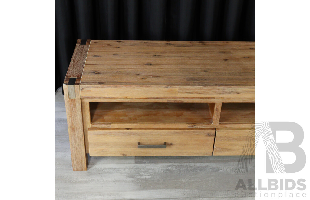 Timber Three Drawer Entertainment Unit