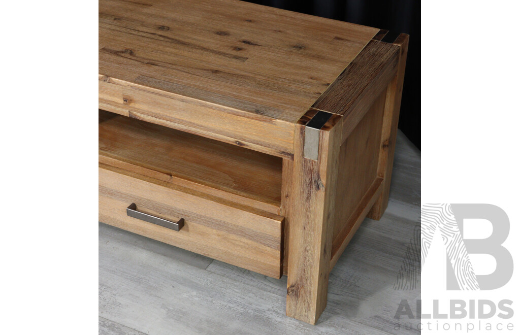 Timber Three Drawer Entertainment Unit