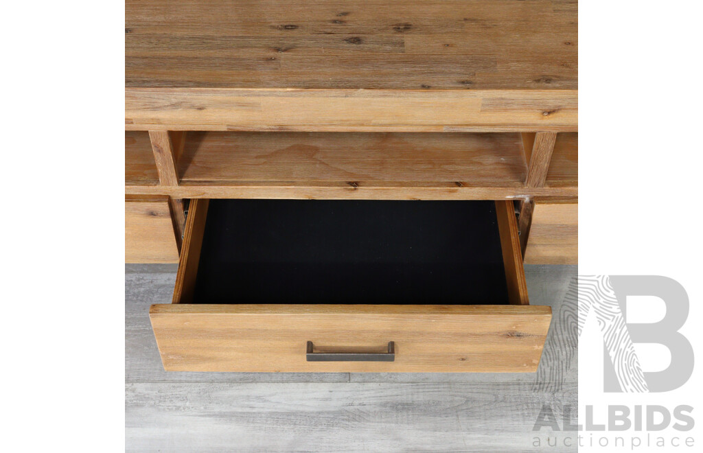Timber Three Drawer Entertainment Unit