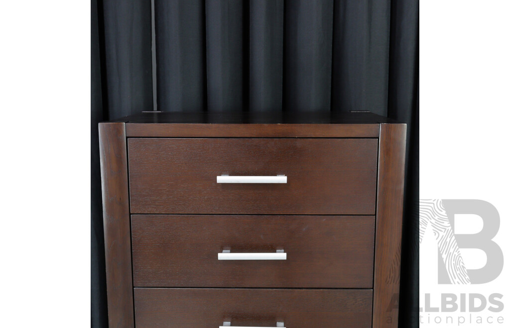 Modern Timber Six Drawer Tall Boy