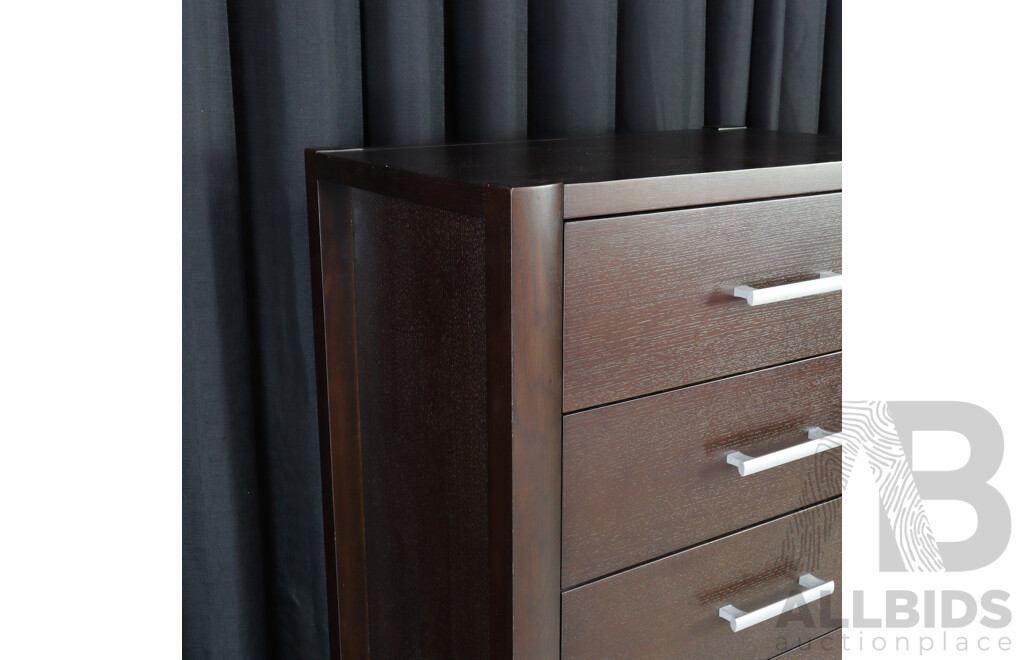 Modern Timber Six Drawer Tall Boy