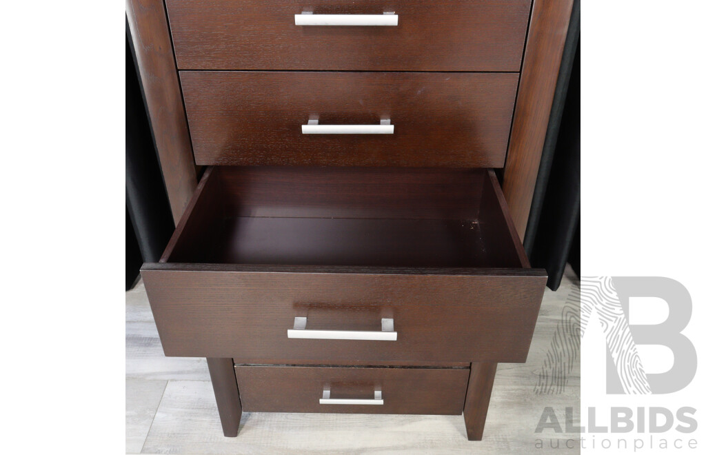 Modern Timber Six Drawer Tall Boy