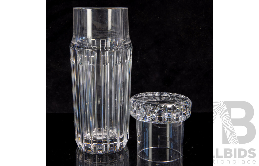 Tiffany & Co German Made Lead Crystal Decanter with Tumbler Form Lid