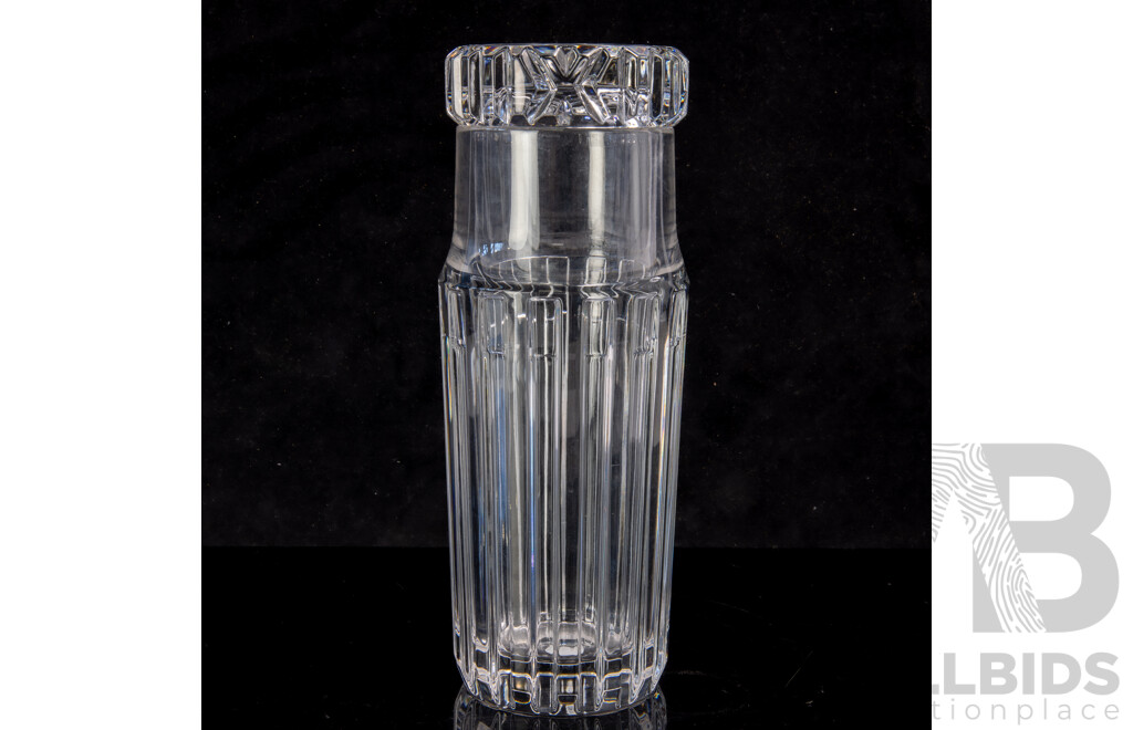 Tiffany & Co German Made Lead Crystal Decanter with Tumbler Form Lid