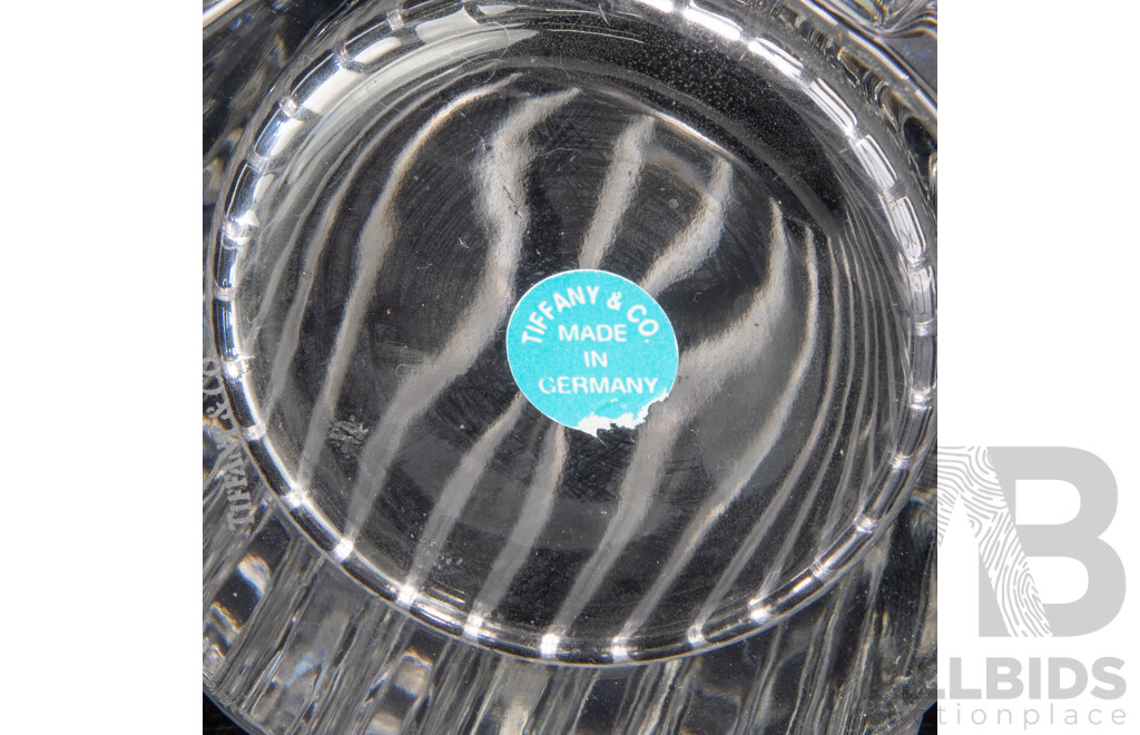 Tiffany & Co German Made Lead Crystal Decanter with Tumbler Form Lid