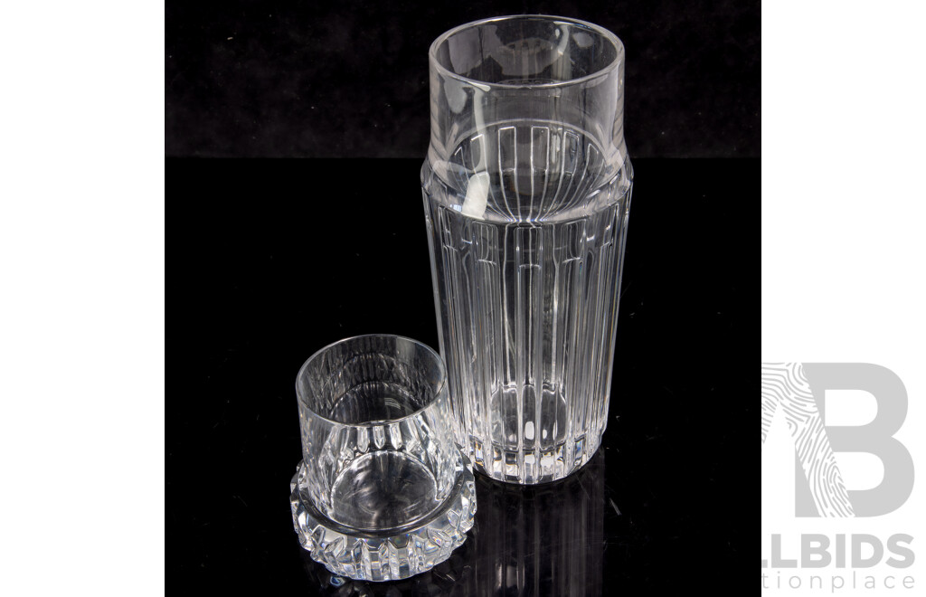 Tiffany & Co German Made Lead Crystal Decanter with Tumbler Form Lid