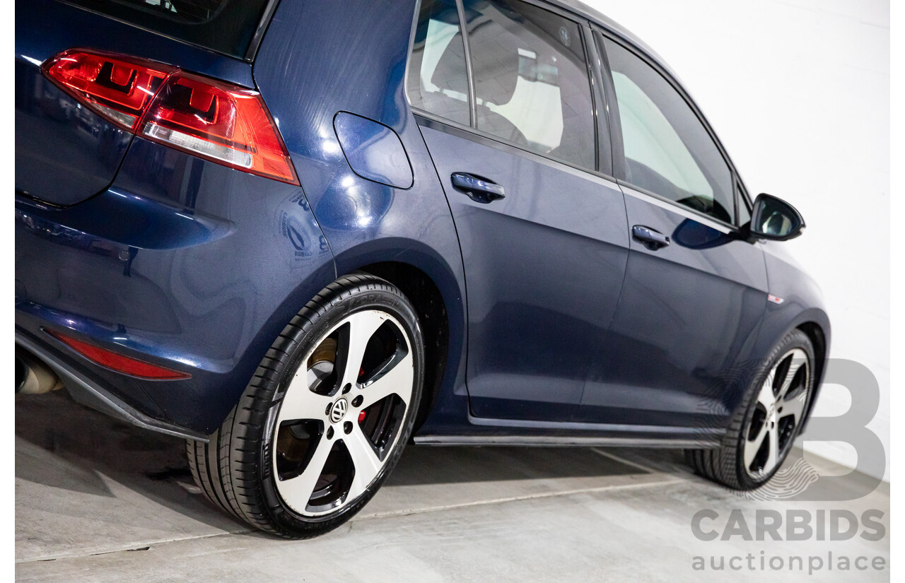 02/2014 Volkswagen Golf GTi AU MY14 5d Hatchback Night Blue Metallic Turbo 2.0L