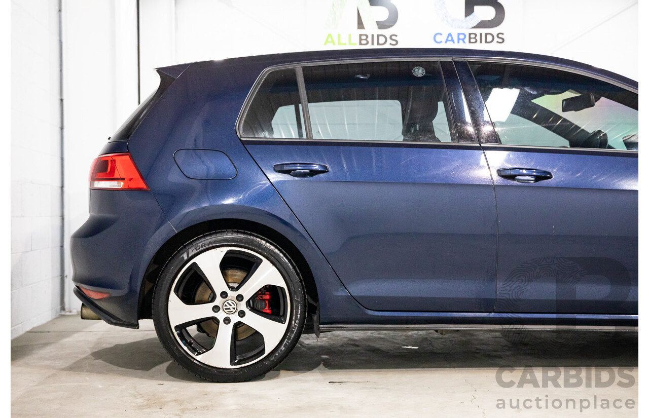 02/2014 Volkswagen Golf GTi AU MY14 5d Hatchback Night Blue Metallic Turbo 2.0L