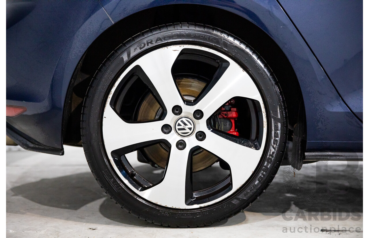 02/2014 Volkswagen Golf GTi AU MY14 5d Hatchback Night Blue Metallic Turbo 2.0L