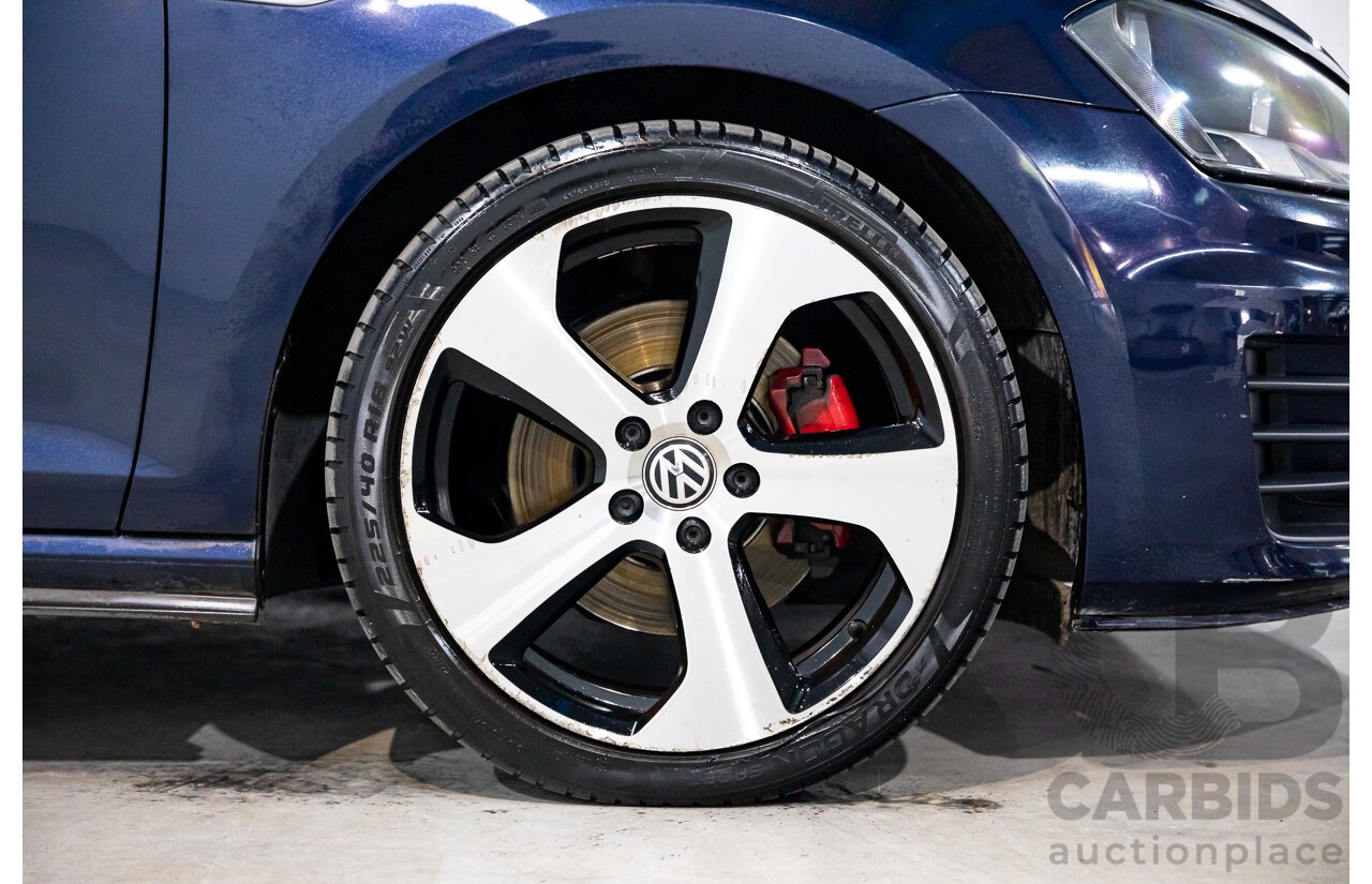 02/2014 Volkswagen Golf GTi AU MY14 5d Hatchback Night Blue Metallic Turbo 2.0L