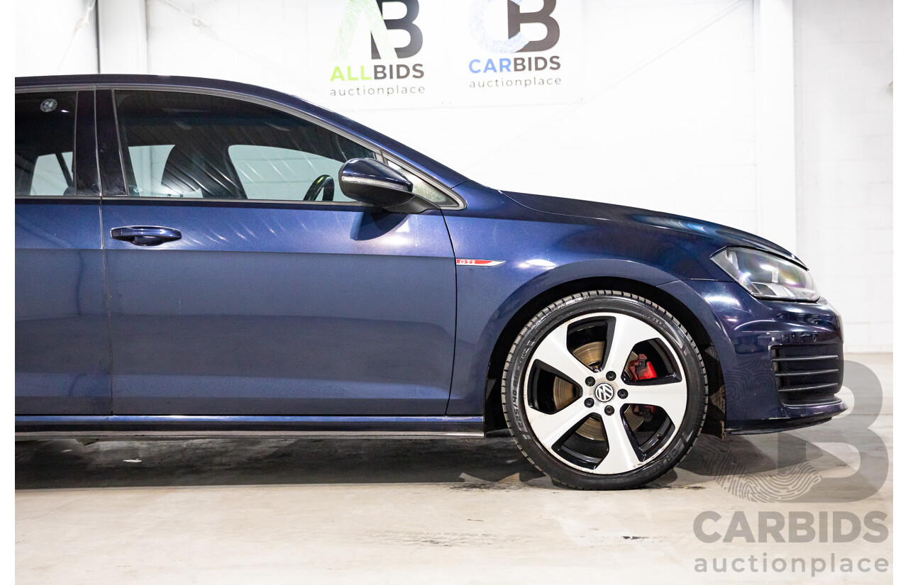 02/2014 Volkswagen Golf GTi AU MY14 5d Hatchback Night Blue Metallic Turbo 2.0L
