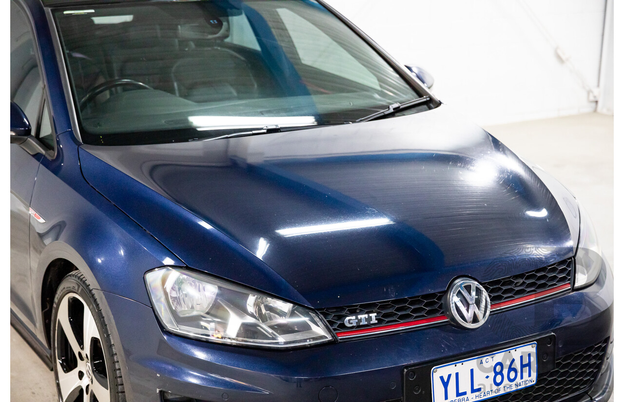 02/2014 Volkswagen Golf GTi AU MY14 5d Hatchback Night Blue Metallic Turbo 2.0L