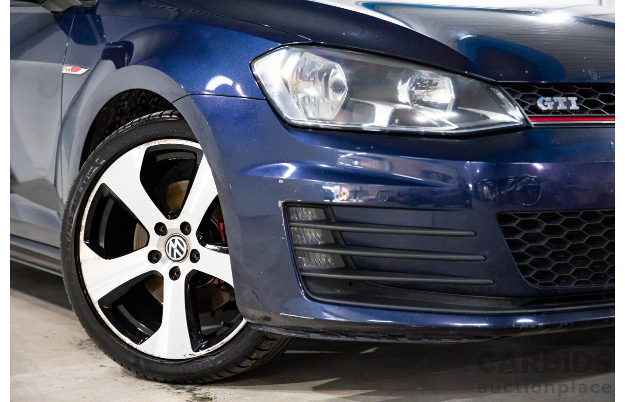 02/2014 Volkswagen Golf GTi AU MY14 5d Hatchback Night Blue Metallic Turbo 2.0L