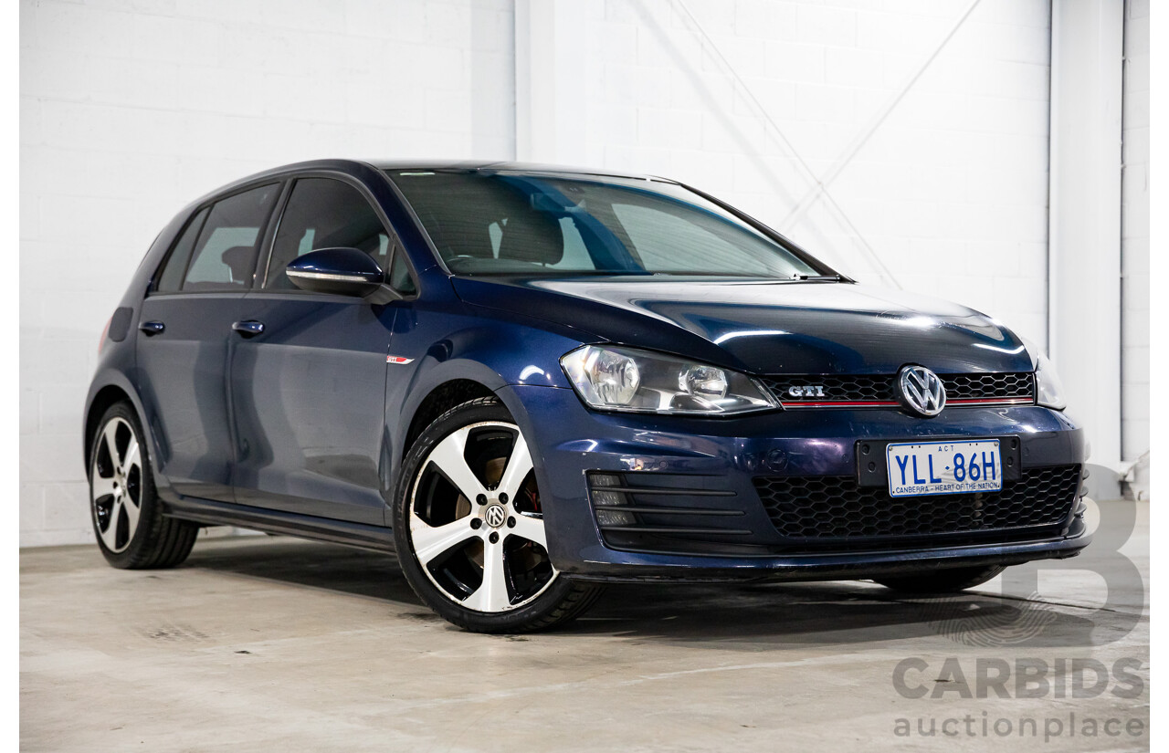 02/2014 Volkswagen Golf GTi AU MY14 5d Hatchback Night Blue Metallic Turbo 2.0L